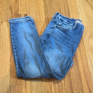 7 For All Mankind Classic Blue Denim Mid Rise Straight Leg Jeans Womens 29